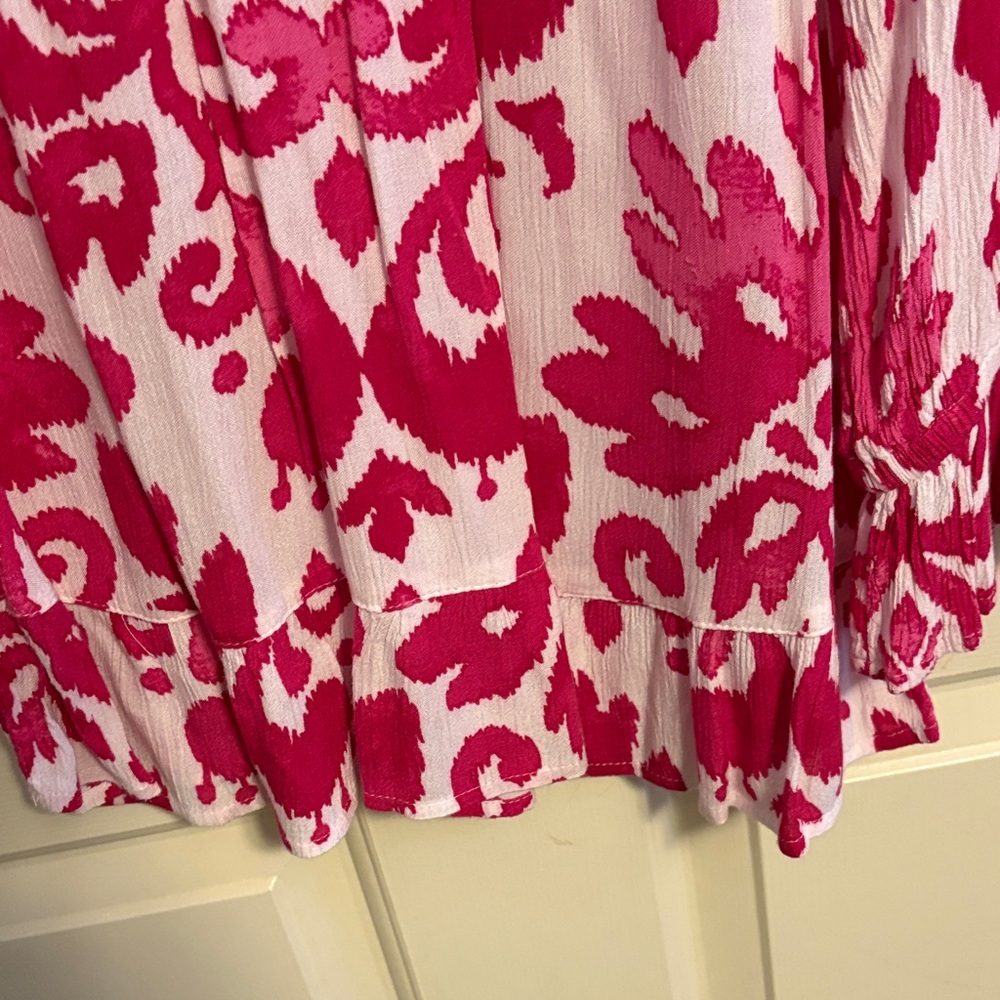 INC International Concepts Pink and White Blouse - Picture 3 of 6